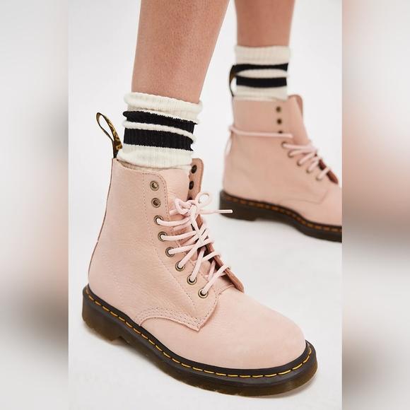 Dr. Martens 1460 Pascal Virginia Lace-Up Boots, Pink, W9, M8 - Picture 1 of 6